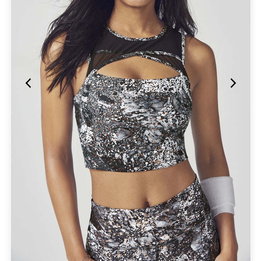 FABLETICS MESH/METALIC SPORTS BRA